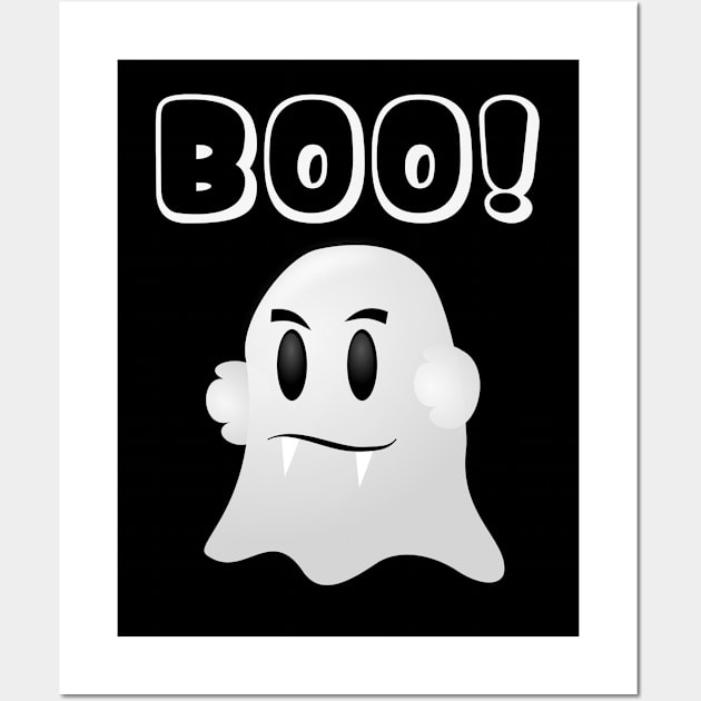 Funny Halloween Gifts Cute Boo Ghost Wall Art by finedesigns